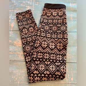 Black Patterned Leggings